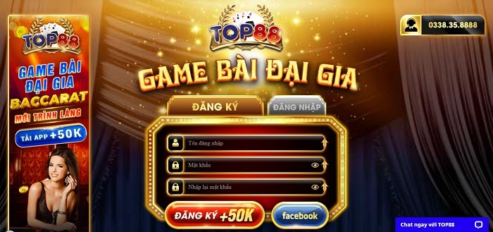 Cổng game bài đổi thưởng Top88