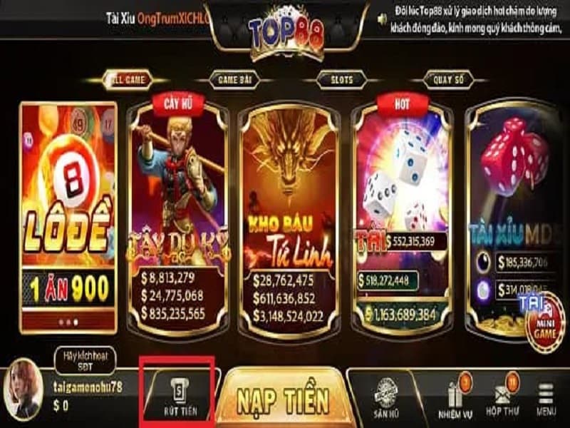 top88 không rút được tiền